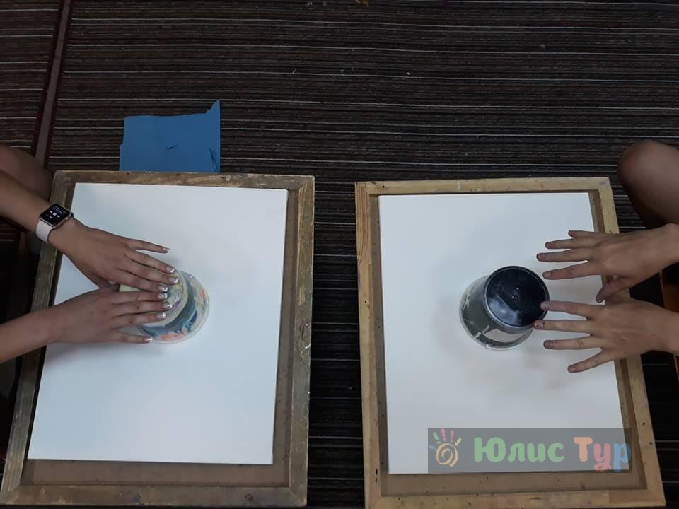 Елочка в технике Fluid Art — изображение 5